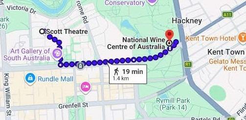 Scott Theatre to Wine Centre 2